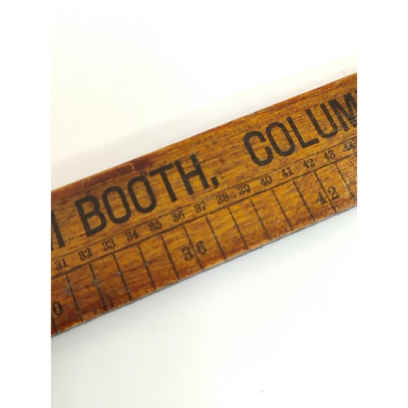 Ruler SOUVENIR G. P. O. JOB ROOM BOOTH, COLUMBIAN UNION FAIR 1899 Wooden Ruler - Picture 9 of 16